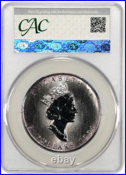 1994 Canada Silver Maple Leaf 1oz Silver CAC MS64