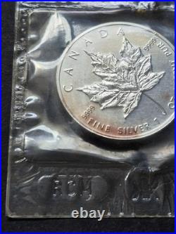 1994 Sealed 1 Oz. 9999 Silver $5 Maple Leaf Collectible Coin Rcm Plastic Ogp