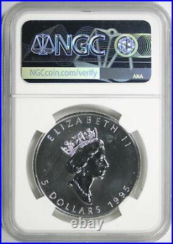 1995 Canada Silver $5 Maple1 oz. 9999 Fine NGC MS67