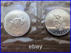1995 Canadian Maple Leaf. 9999 Fine Silver Coins Gem BU Quantity (10)