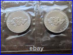1995 Canadian Maple Leaf. 9999 Fine Silver Coins Gem BU Quantity (10)