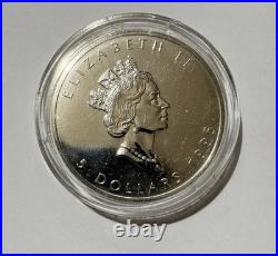 1995 Canadian Maple Leaf Silver Coin 1oz Troy Ounce in Capsule