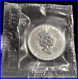1996 Canada. 9999 Fine Silver $5 Maple Leaf Uncirculated Sealed Encapsulated A1+