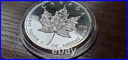 1997 1oz CANADA MAPLE LEAF 5 DOLLAR 0.9999 SILVER COIN VERY LOW MINTAGE