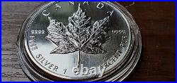 1997 1oz CANADA MAPLE LEAF 5 DOLLAR 0.9999 SILVER COIN VERY LOW MINTAGE