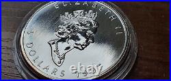 1997 1oz CANADA MAPLE LEAF 5 DOLLAR 0.9999 SILVER COIN VERY LOW MINTAGE