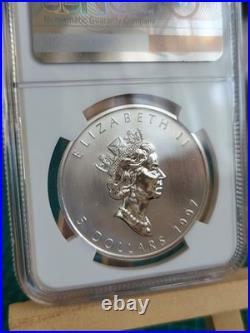 1997 1oz Canadian Maple Leaf Silver coin FRESH GRADED BY NGC MS68 Extremely Rare