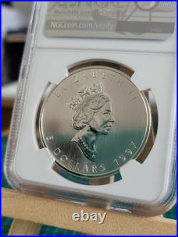 1997 1oz Canadian Maple Leaf Silver coin FRESH GRADED BY NGC MS69 Extremely Rare