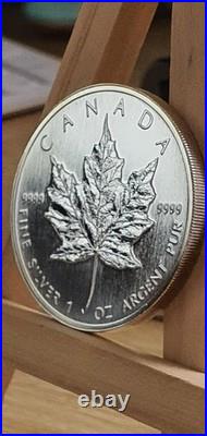 1997 1oz GENUINE Canada Maple leaf 1OZ SILVER MINT Coin EXTREME LOW MINTAGE