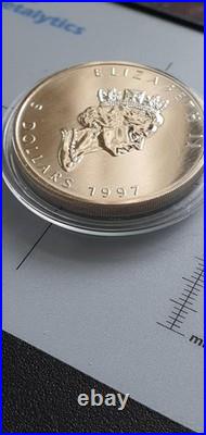 1997 1oz GENUINE Canada Maple leaf 1OZ SILVER MINT Coin EXTREME LOW MINTAGE