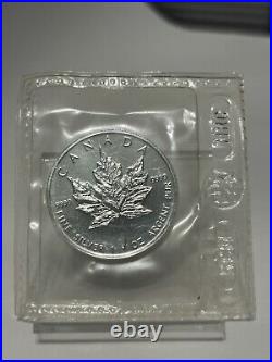 1997 Canada $5 Silver Maple Leaf Coin. 9999 Pure 1oz RCM SEALed Key Date #1