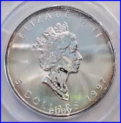 1997 Canada Silver Maple Leaf! Mintage 100,000! Ms68 By Anacs