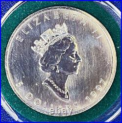 1997 Elizabeth II 5 Dollars Canada. 9999 Fine Silver 1oz Low Mintage Coin! 113