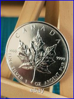 1997 VERY RARE 1oz Canadian Maple Leaf Silver Coin UNCIRCULATED AND GENUINE (25)
