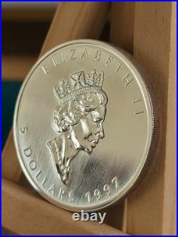 1997 VERY RARE 1oz Canadian Maple Leaf Silver Coin UNCIRCULATED AND GENUINE (25)