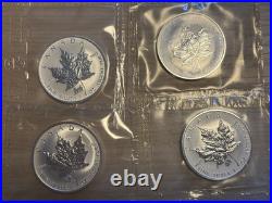 1998-2009 Canada 12 1oz silver Lunar privy maple leaf set bullion coin