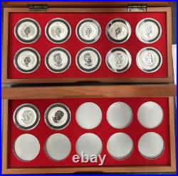 1998-2009 Maple Leaf Reverse Proof Privy Set- In Capsule With 2 Wooden Boxes