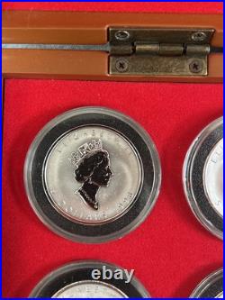 1998-2009 Maple Leaf Reverse Proof Privy Set- In Capsule With 2 Wooden Boxes