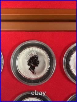 1998-2009 Maple Leaf Reverse Proof Privy Set- In Capsule With 2 Wooden Boxes