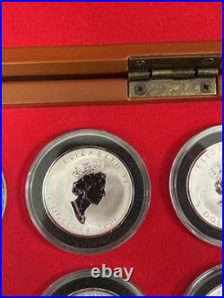 1998-2009 Maple Leaf Reverse Proof Privy Set- In Capsule With 2 Wooden Boxes