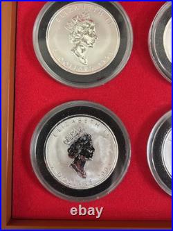 1998-2009 Maple Leaf Reverse Proof Privy Set- In Capsule With 2 Wooden Boxes