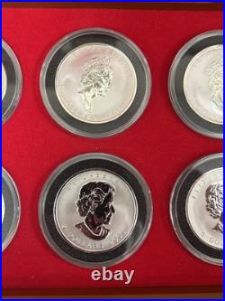 1998-2009 Maple Leaf Reverse Proof Privy Set- In Capsule With 2 Wooden Boxes