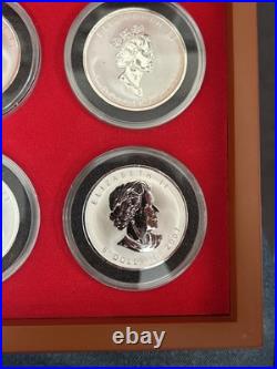 1998-2009 Maple Leaf Reverse Proof Privy Set- In Capsule With 2 Wooden Boxes