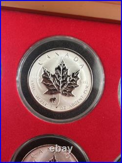1998-2009 Maple Leaf Reverse Proof Privy Set- In Capsule With 2 Wooden Boxes