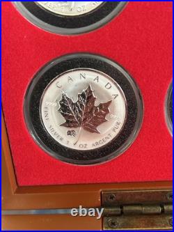 1998-2009 Maple Leaf Reverse Proof Privy Set- In Capsule With 2 Wooden Boxes