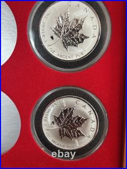 1998-2009 Maple Leaf Reverse Proof Privy Set- In Capsule With 2 Wooden Boxes