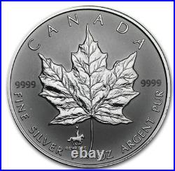 `1998 Canadian maple RCMP privy 125th Anniversary Set 1 oz. 9999 silver coin