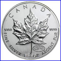 1999 2000 $5 Pure. 999 Silver Maple Leaf 1 oz Coin RCM Capsule Firework Privy