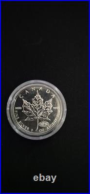 1999 2000 Canadian Maple 1oz Silver Coin Fireworks Privy uncirculated 0.999