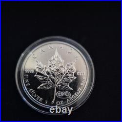 1999 2000 Canadian Maple 1oz Silver Coin Fireworks Privy uncirculated 0.999