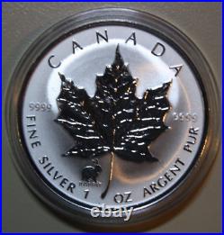 1999 Canada Maple Leaf Dollar 5 Silver 1oz F#5356 Reverse Proof Privy Rabbit