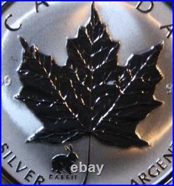 1999 Canada Maple Leaf Dollar 5 Silver 1oz F#5356 Reverse Proof Privy Rabbit