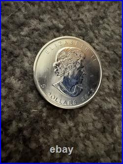 1OZ Silver Canadian Maple Bullion Coin 2013 Investment 999 Fine Silver