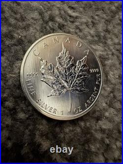 1OZ Silver Canadian Maple Bullion Coin 2013 Investment 999 Fine Silver