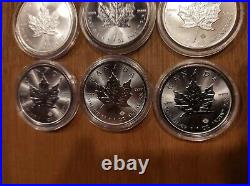 1oz Canada Canadian maple silver coins mixed years 9oz 2016 2014 2018 2020 2019