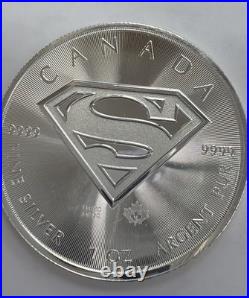 1oz Fine Silver 9999 Superman Canadian Maple Leaf Coin 2016 1oz Fine Silver 9999 Superman Canadian Maple Leaf Coin 2016