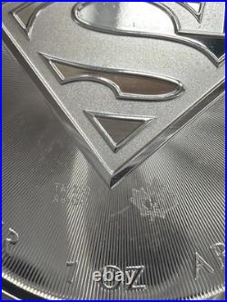 1oz Fine Silver 9999 Superman Canadian Maple Leaf Coin 2016