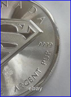 1oz Fine Silver 9999 Superman Canadian Maple Leaf Coin 2016
