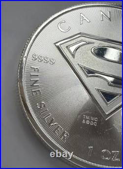 1oz Fine Silver 9999 Superman Canadian Maple Leaf Coin 2016