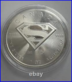 1oz Fine Silver 9999 Superman Canadian Maple Leaf Coin 2016 1oz Fine Silver 9999 Superman Canadian Maple Leaf Coin 2016