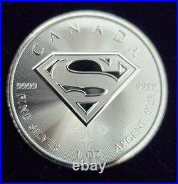 1oz Pure Silver. 999 Canadian Superman Maple Coin Sigma Test Verified