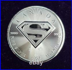1oz Pure Silver. 999 Canadian Superman Maple Coin Sigma Test Verified