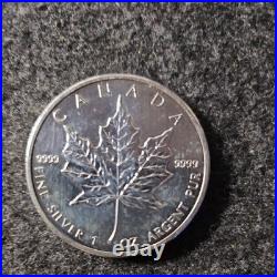 1oz Silver 2013 Canadian Maple Leaf 9999 fine Coin 5 Dollars Canada Bullion Coin