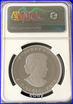 1oz Silver 2019 US/CA Maple Leaf NGC Modified PF-70, POTN, Top-Pop