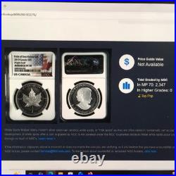 1oz Silver 2019 US/CA Maple Leaf NGC Modified PF-70, POTN, Top-Pop