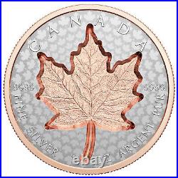 1oz Silver Super Incuse Maple Leaf Guildet Reverse Proof 20 CAD Canada 2022